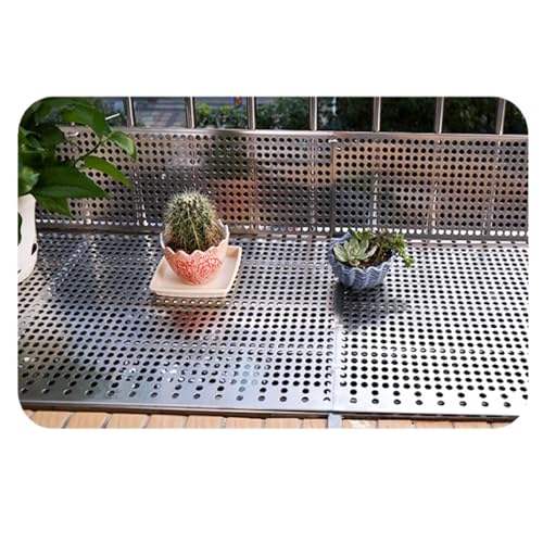 Tôle métallique perforée acier inoxydable anti-rouille 67x122 pour brise-vue balcon