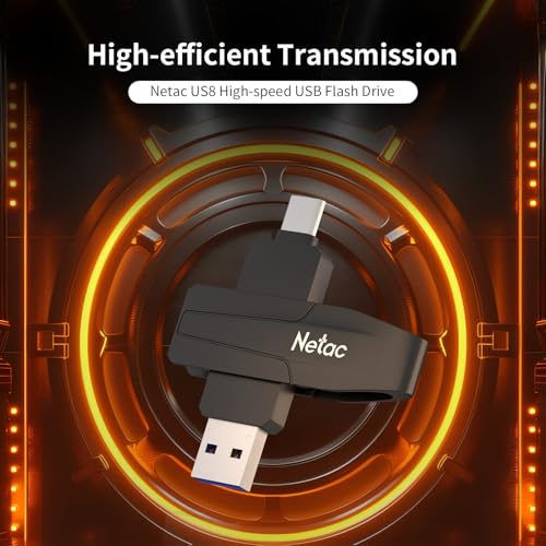 Disque dur externe SSD 550 Mo/s Netac US8 double interface USB C - 6