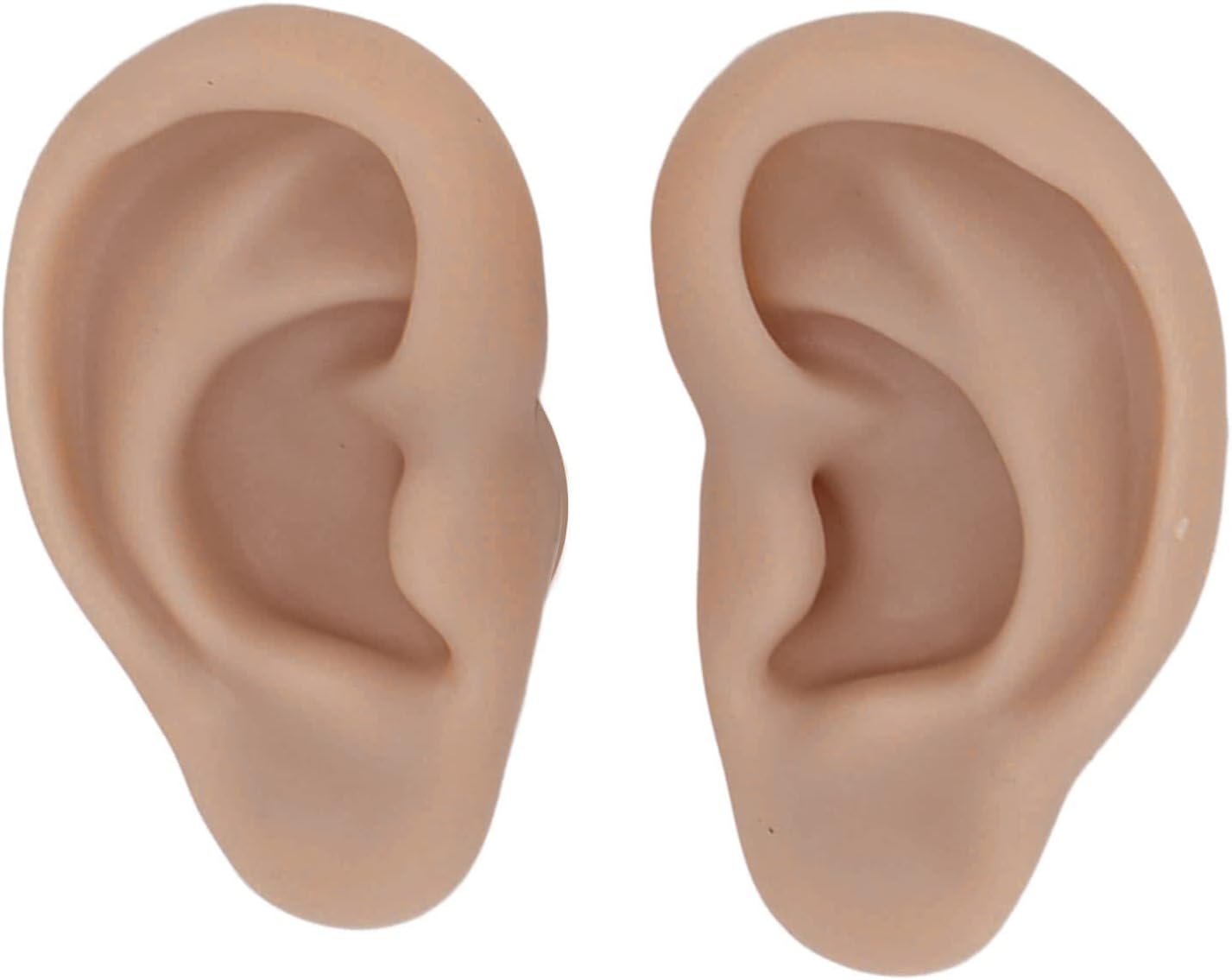 Silicone Ear Model, Flexible Left and Right Model for Ear Piercing, Fake Ear Piercing Practice Silicone Body Parts, Silicone Body Parts, Silicone Ear (Dark Skin Colour) - Image 7