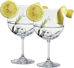 Jogo de 2 tacas para gin tonica Anna em cristal ecologico 600ml A19cm-TRANSPARENTE - Bohemia- Full Fit