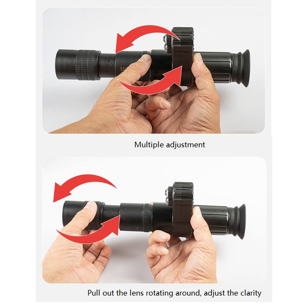 1 viseur numérique de vision, télescope infrarouge pour la chasse, usage diurne et nocturne, vision, 500 m, noir complet