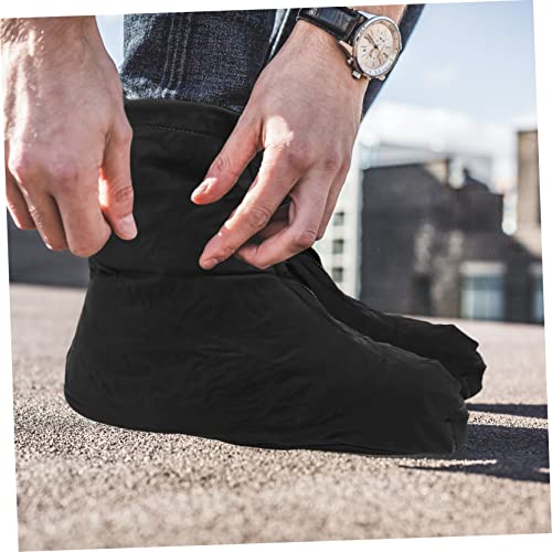 1 par de fundas impermeables para calzado unisex, cubrebotas antideslizantes para lluvia, ciclismo y actividades al aire libre miniatura 6