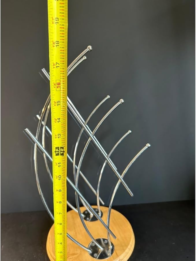 Soporte para Vinos de Madera y Metal, para 4 Botellas, 10 x 18 x 7 pulgadas miniatura 3