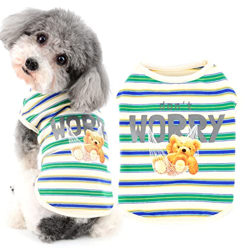 Chemise à rayures en coton pour chiot et chihuahua idéal pour la promenade