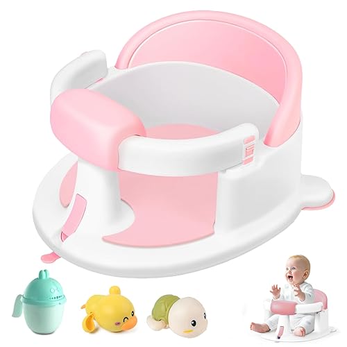 Miniatura 1 de Asiento de baño para bebés de 6 meses en adelante, asientos de baño antideslizantes para bebés sentados, asiento seguro para bebés y recién nacidos,