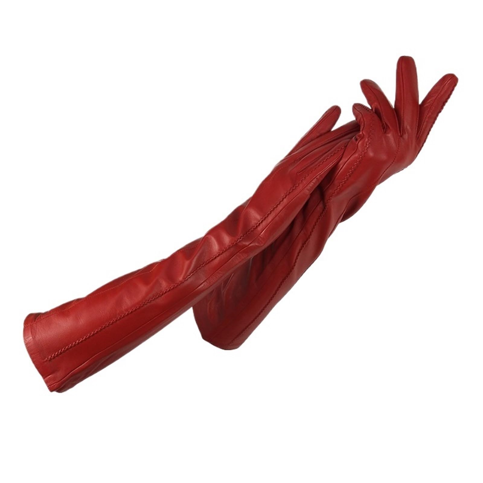 Guantes Largos Mujer Guantes de mujer Forro cálido invierno largos Codo Manga brazo Cuero