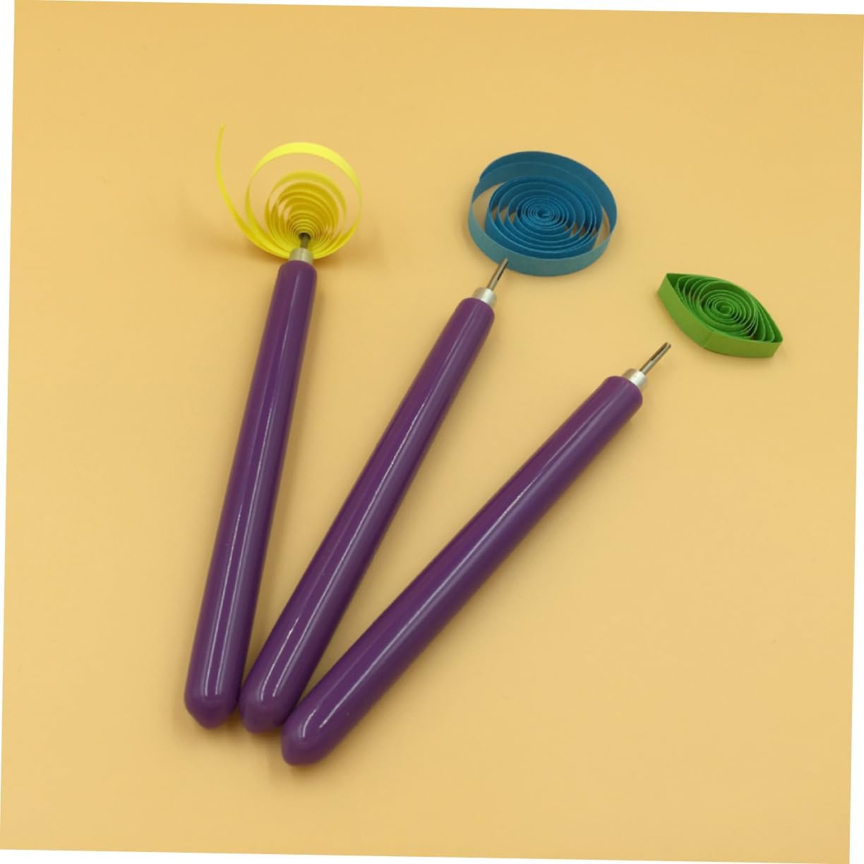 TOPPERFUN 5pc DIY Paper Quilling Pen Tool Set Embossing Pen for Nail Art Paper Flower Rolling Tool and Holder
