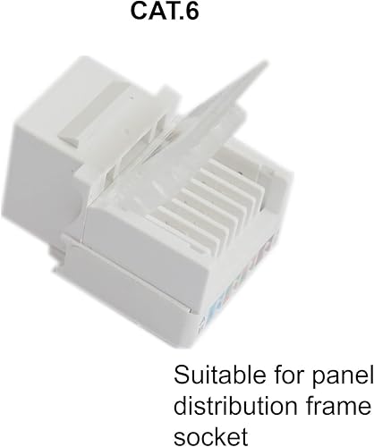 Miniatura 2 de 10 unids CAT6 RJ45 Cat 6 90 grados Punch Free Socket Módulo Conector Acoplador de red Ethernet Jack Keystone Jack RJ45 Módulo Ethernet CAT6