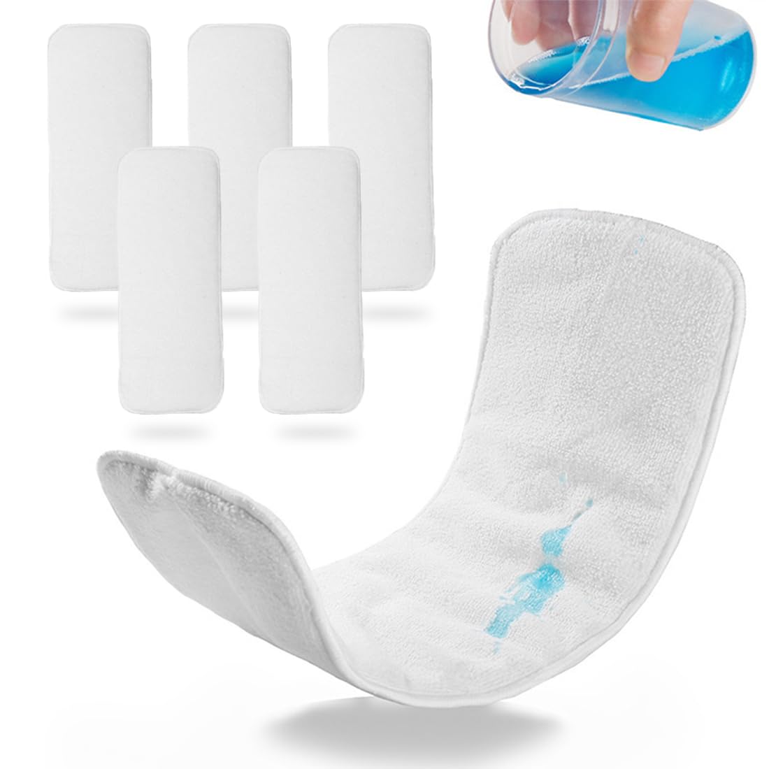 12 Pezzi Inserti Pannolino Di Stoffa - Cotone Morbido, Riutilizzabili, 32x12 Cm, Per Neonati - Foto 5