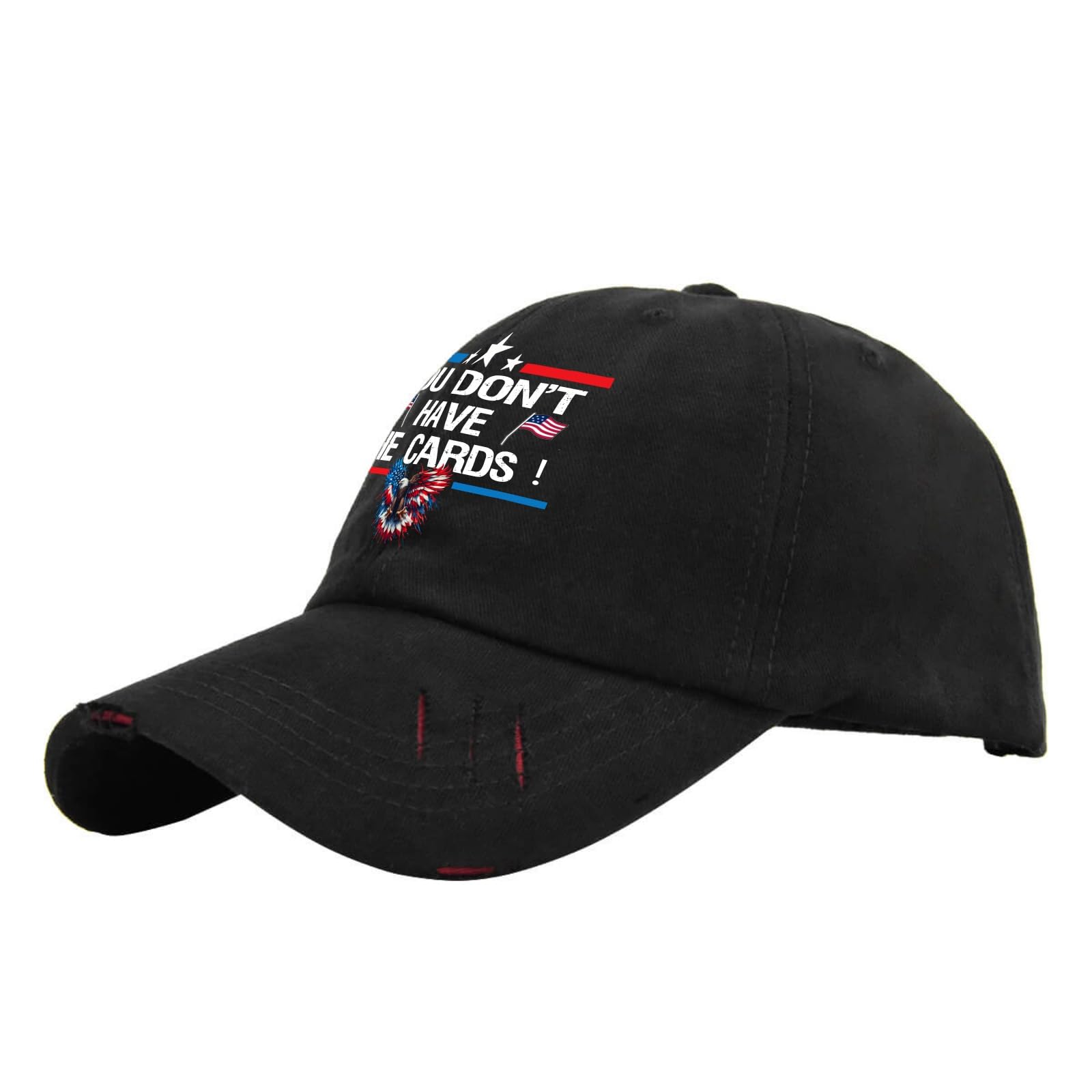You Don't Have The Cards Trucker Hat Funny Golf Hats AllBlack Dad Hats for Men Gifts for Boyfriends Cool Caps