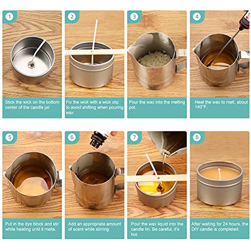 Kit completo de fabricação de velas, suprimentos para velas, kit de fabricação de velas DIY para adu