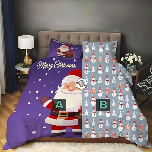 Idée cadeau de Noël originale avec cette parure de lit festive 200x200cm