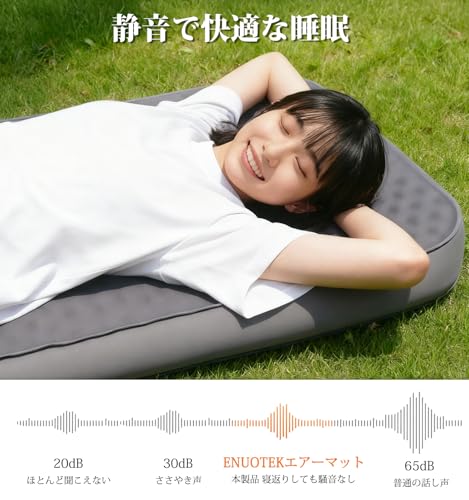 undefined エアーマット インフレーターマット【12CM極厚・幅広75cm】高反発 ポリウレタン 9.5高R値 40s膨らむ 自動膨張/電動ポンプ内蔵 静音 漏れ防止 安全無臭 防水防潮 防災 キャンプマット マットレス エアーベッド 花見 車中泊 収納袋付 持ち運び便利 簡単収納 の商品画像 4