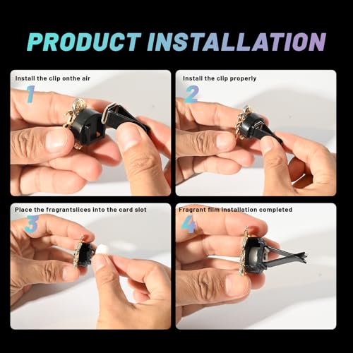 Image of 5 PCS Crab Car Decor, shining Air Freshener Vent ClipsCar Accessories Decoration for Refillable Outlet Diffuser, Universal for Most Cars (Crab)