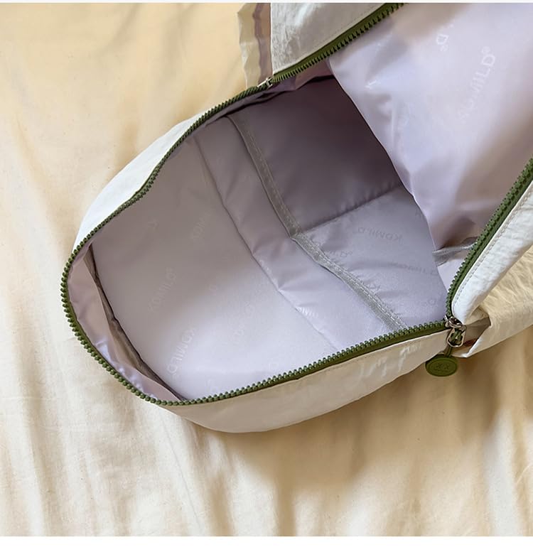 Cute Backpack Kawaii Shoulder Bag (Fruit Patch) – Casual Daypack Simple Stylish Travel Bag Y2k Aesthetic Bookbag (White)4