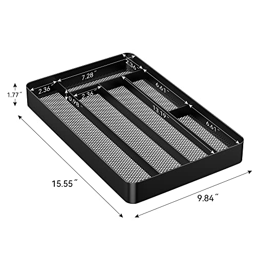Ioaiania Kitchen Drawer Organizer, Metal Silverware Utensil Organizer, Deep Mesh Wire, Premium Cutlery Tray For Knives, Forks, Spoons, Makeup Drawer & Utensil Holder #TOP4