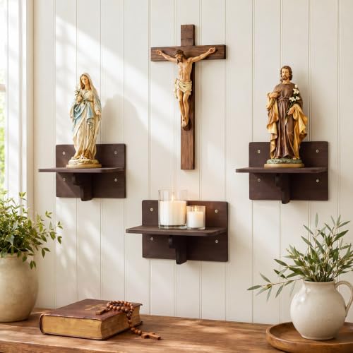3-Piece Pine Floating Altar Shelves