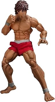 LUNK Hanma Action Figure Movable Joints Anime Hanma Figurine 18cm/6.9" with Accessories Fighting Posture Model Statue Collectible Home Decor Gifts