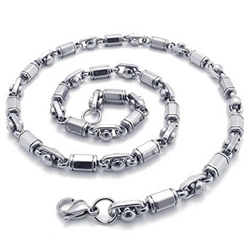 Chaîne argent homme acier inoxydable 22 pouces le cadeau d'anniversaire idéal