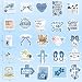 GUBPHK 52PCS Blue Watercolor Bible Stickers - Serene Scripture Decals, Waterproof Christian Journaling Stickers for Women’s Journals, Laptops & Water Bottles (Tranquil Faith Gifts)