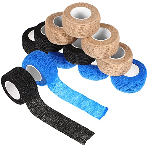 DOITOOL Fita de Cinesiologia 12 Rolos de Fita Pré-Cortada Tiras Elásticas Fita Esportiva Bandagem Ad