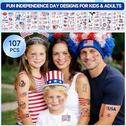 2026 World Cup USA Soccer Fan Scarf Set for Game Day Cheering, 4th of July & America\'s 250th Anniversary Costume Accessories Includes American Flag Scarf, Afro Wig, Glasses and Temporary Tattoos