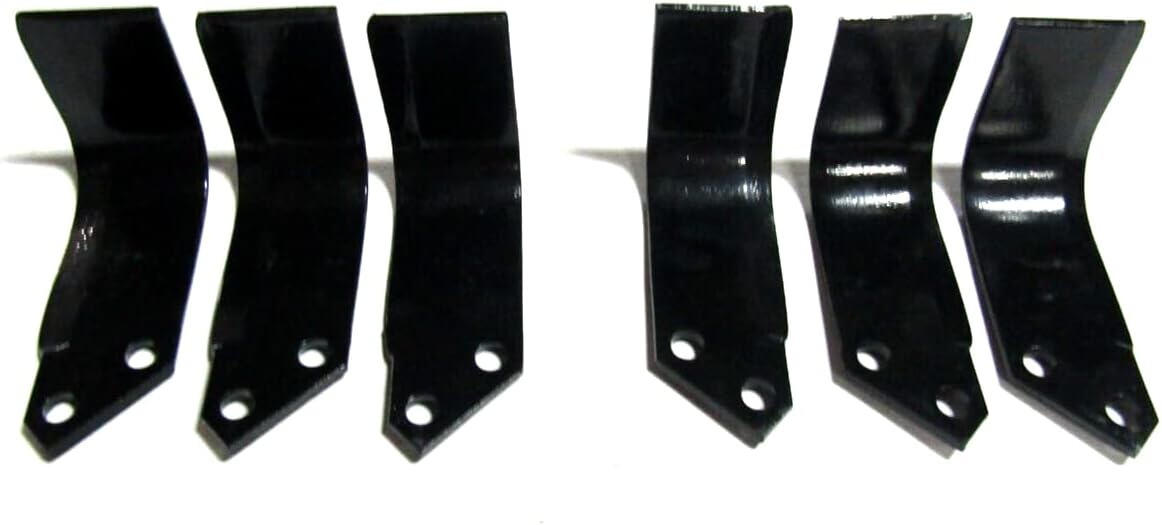 6 Tiller Tine Blades Compatible with King Kutter 505002 TG TG-G 3 Left & 3 Right TG Series