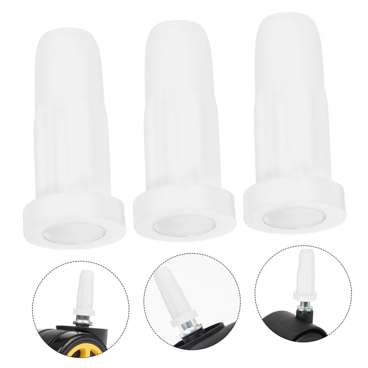 VICASKY Protections De roulettes pour Meubles Lot de 40 Pièces en Plastique Solide, Butées De Roue Silencieuses Compatibles Lits Bébé Et Rangements, Housses Anti-Bruit Faciles à Installer