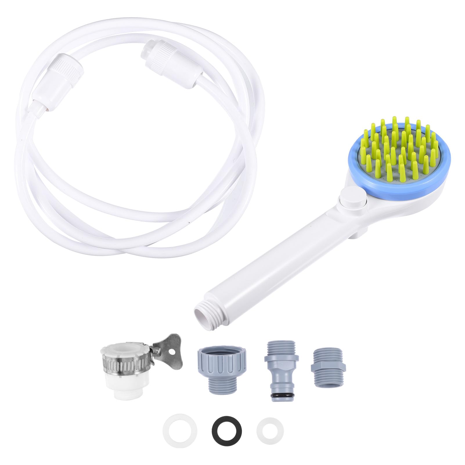 Rociador de Ducha para Perros con Cepillo Multi-funcional de Abs, Accesorio Cómodo Cuidado de Mascotas y Limpieza Eficaz de Patas