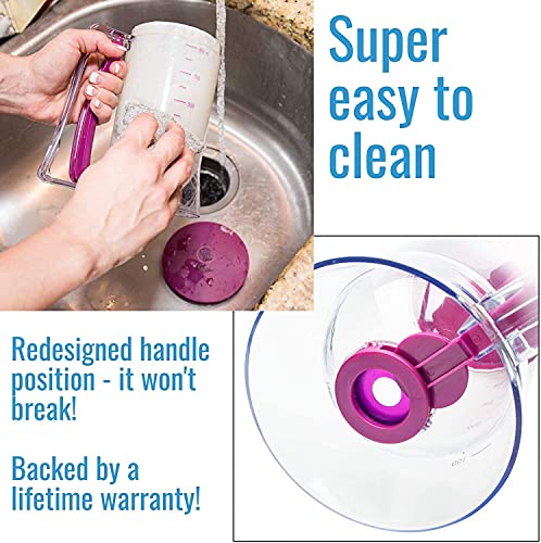 Kndatle Pancake Batter Dispenser, Perfect Baking Tool for Cupcake, Waffles, Muffin Mix, Crepes, Cake or Any Baked Goods, Bakeware Maker with Measuring Label, Easy Pour Home Food Gadget