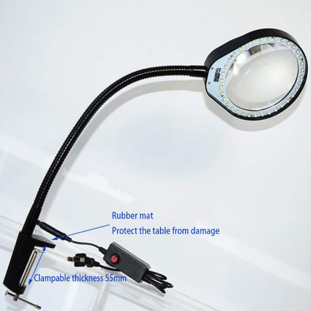 YGiTK 8X Vergrootglas met Klem, Vergrootlamp