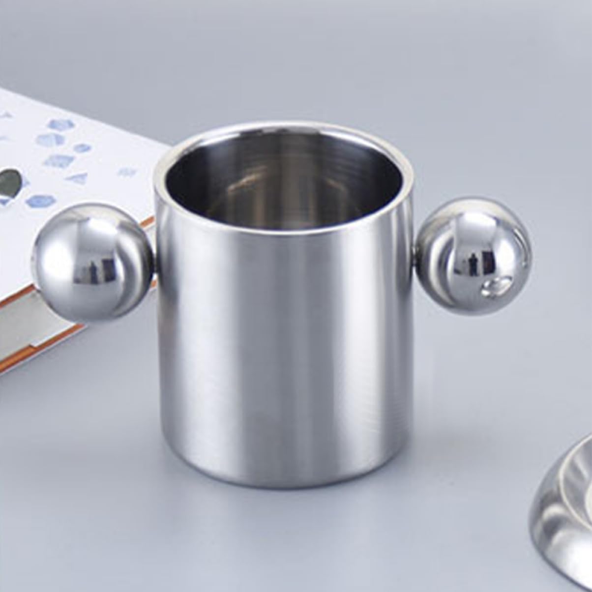 Toyvian 2 Stück Doppelwandiger Becher aus Edelstahl Wanderwasserbecher rostfrei Lager Tassen Trinken mit kaffeetassen Picknickbecher aus Edelstahl Lagerpokal Campingbecher