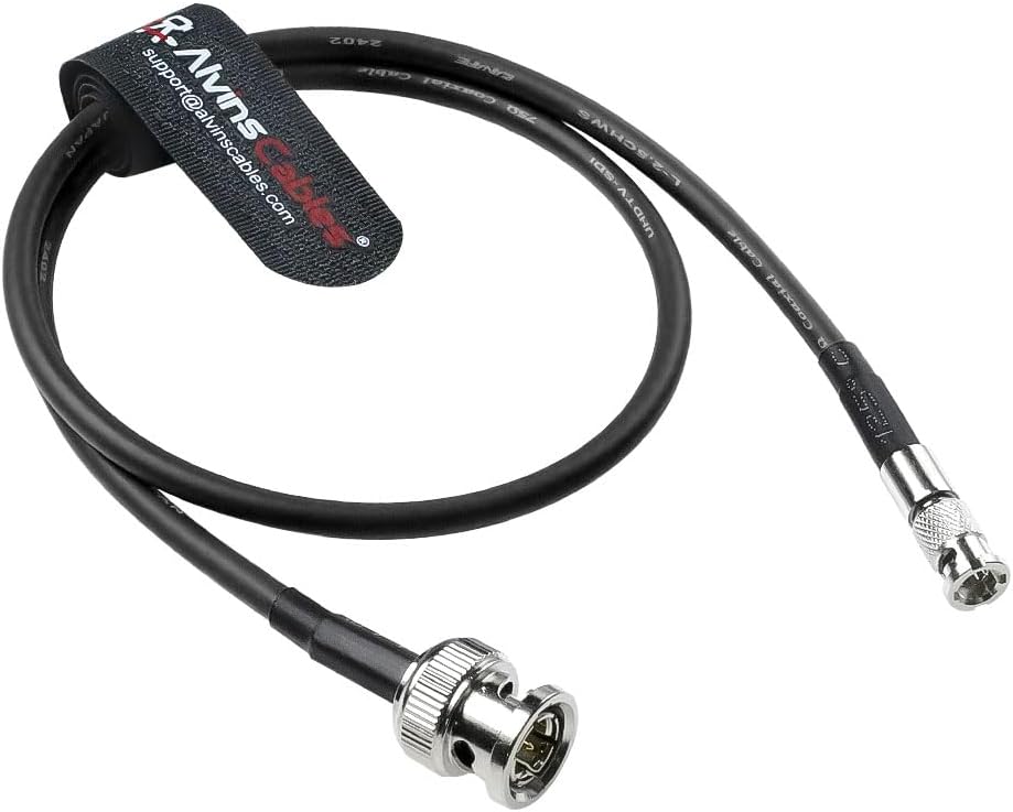 Alvin's Cables Micro BNC to BNC Cable 12G-SDI High Speed 4K UHD Video Coaxial Cable, 75 Ohm Ultra-Soft for Blackmagic Video Assist 5" Monitor 50CM|19.7inches
