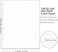 Vista 5 de 9 repuestos forrados de disco para Happy Planner, insertos de hojas sueltas, 100 hojas/200 páginas, blanco, tamaño clásico, 7 x 9.25 pulgadas