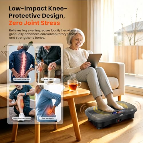Image of AXV Vibration Plate Fitness Platform Exercise Machine Vibrating Shaking Full Body Shaker Workout Vibrate Stand Shake Board Sport for Weight Loss Fat Burner for Gym Home Office