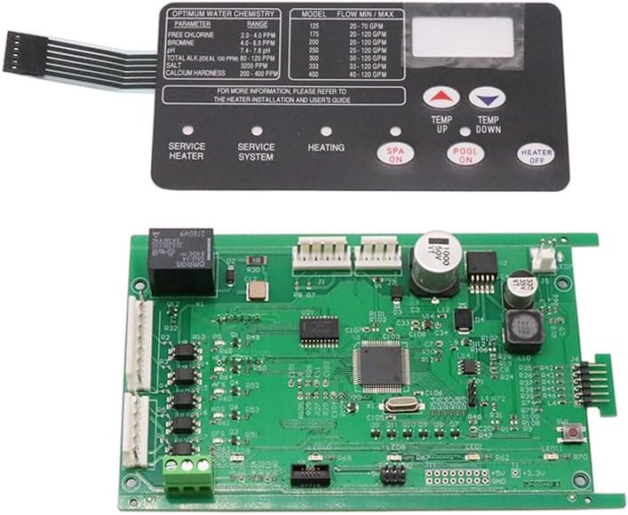 Upgrade 42002-0007S Control Board w/ 472610Z Switch Pad, Compatible with Pentair MasterTemp 200/250/300/400 for Sta-Rite SR200/SR33/SR400 for NA/LP Series Pool/Spa Heater Electrical Systems