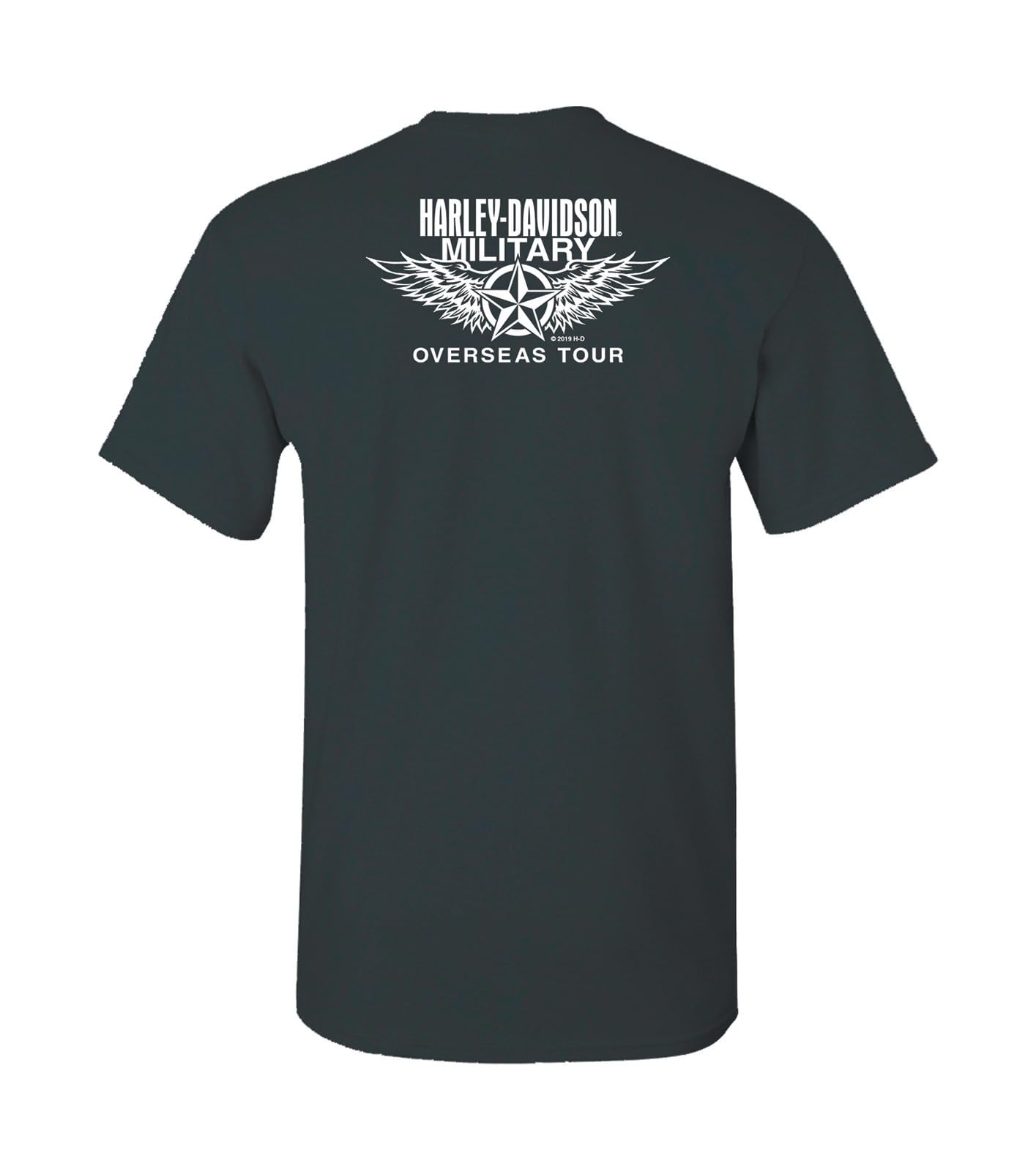 HARLEY-DAVIDSON Wojskowy - Męska koszulka z grafiką w kolorze szarości dymnej - wycieczka zagraniczna | Eagle Bike