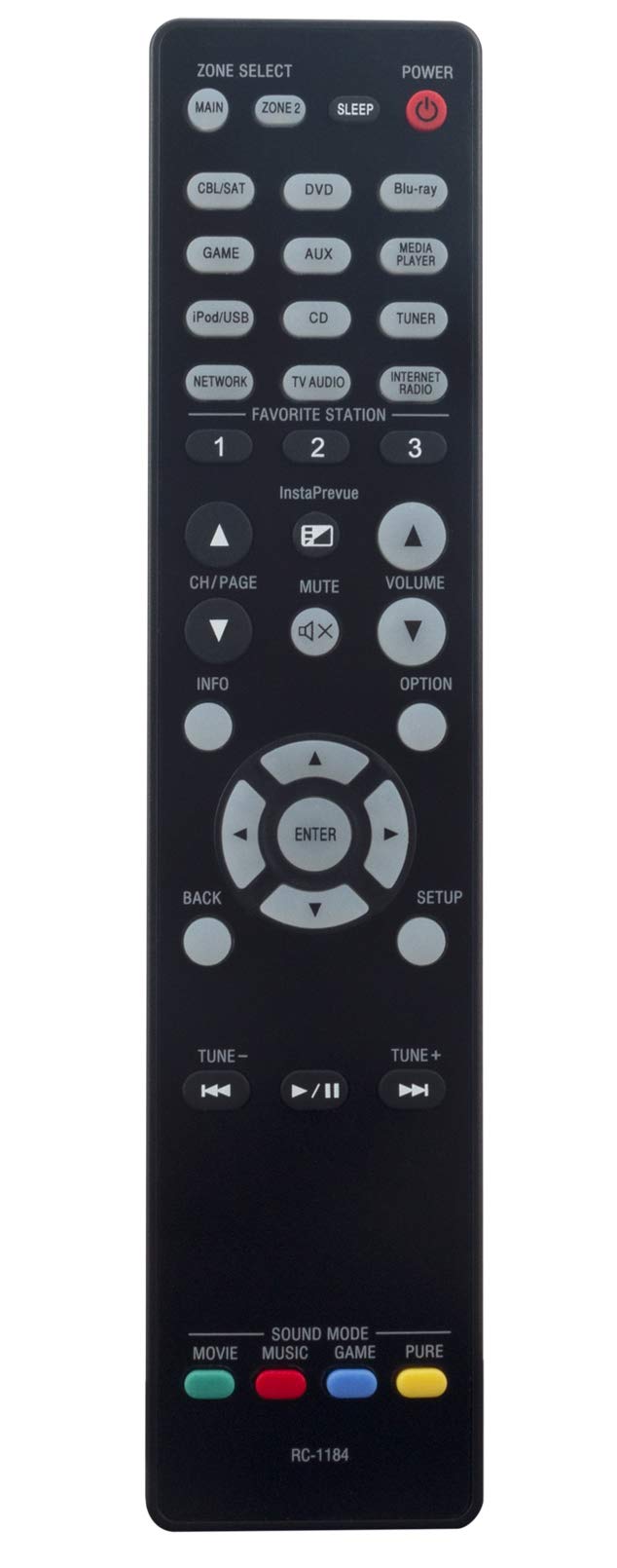 ALLIMITYRC-1184 Remote Control Replace for Denon AV Receiver AVR-X3000 AVRX3000
