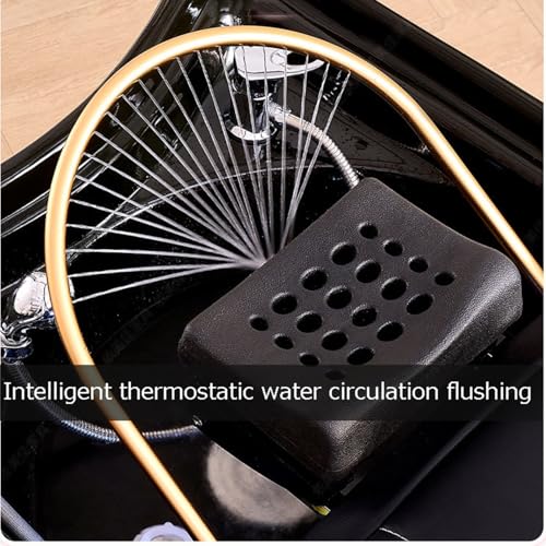 Image of Thai Massage Bed, Head Spa Equipment Shampoo Bed with Fumigation and Heater, Constant Warm Water Circulation Shampoo Bed, Gray