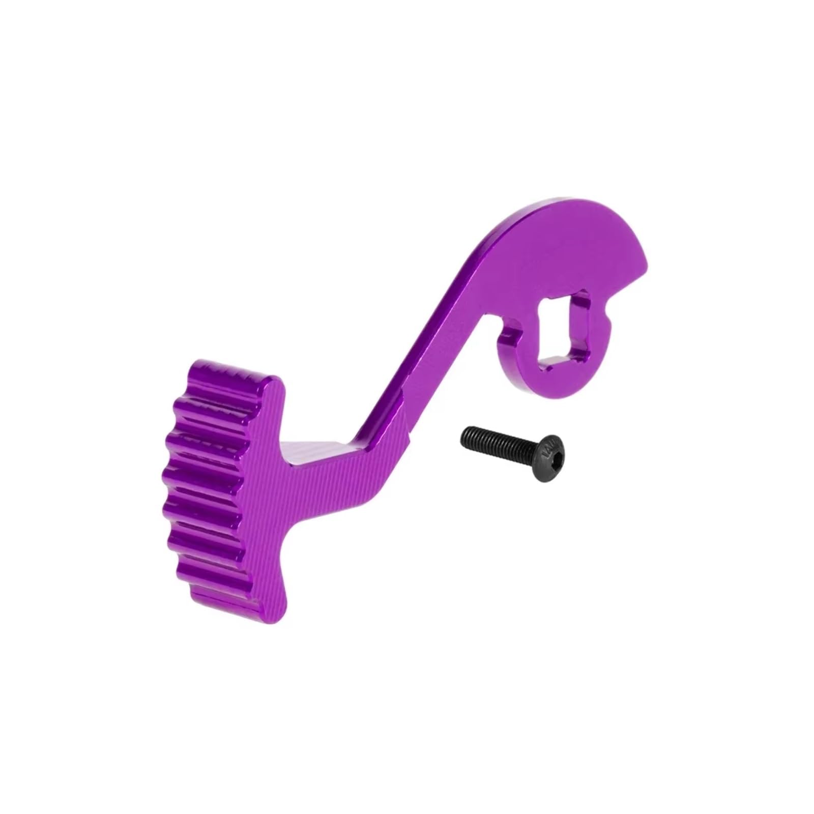 for Flysky for Noble NB4 Lite Controller Aluminum Machined Transmitter Steering Wheel Trigger Thumb Lever Handed Control Adapter RC Car Parts(Purple)