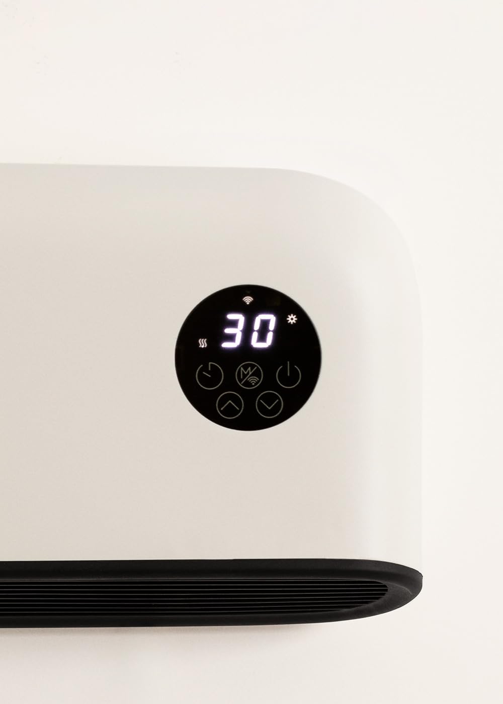 CREATE/WARM WALL PRO/Chauffage mural ou au sol avec WiFi blanc cassé/Contrôle par application, jusqu'à 20m², interrupteur anti-basculement, 3 modes, écran LCD, 2000W