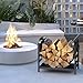DOEWORKS Indoor Firewood Rack 18 Inch Fireplace Log Holder with Canvas Carrier