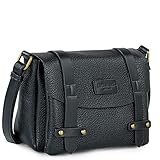 Lois - Bolso de Mujer de Hombro con Bandolera Mediano de Piel ecológica Eco-Piel Eco-Friendly Ideal para Diario Paseo o Compras. 308215, Color Negro