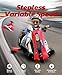 ELEMARA Electric Go Kart with Stepless Speed,0-5 MPH, 12V Ride On Car for Big Kids with 3 Adjustable Seat, Drift Kart with Twist-Throttle, Music, Bluetooth, LED Light,for Ages 6-14, Deep Red