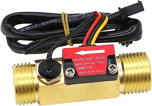 Capteur de débit d'eau 1/2 pouce deux-en-un avec sonde de température interne