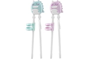 PandaEar 2 Pairs Children Learning Practice Chopsticks for Beginners Toddler-Dinosaur