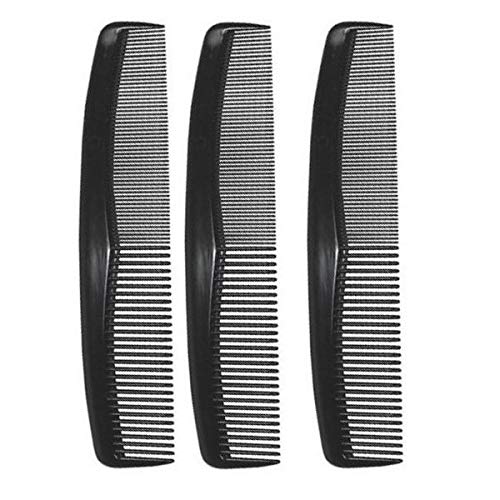 Peine Comfort Axis de 8 pulgadas, juego de 3, negro miniatura 2