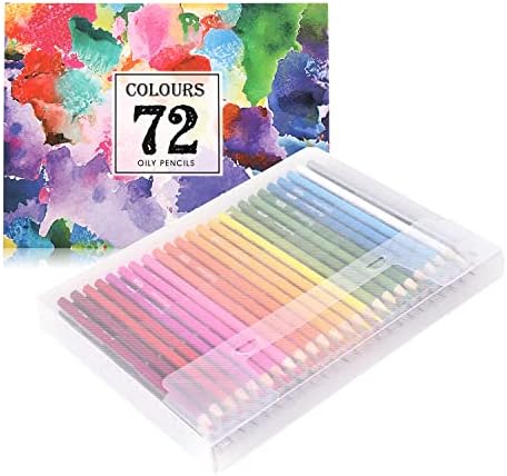 HCSSZ Colouring Pencils For Adults, 72 Pack of Oil Based Coloured Pencils Assorted Colours, Drawing Pencils,Ideal For BeginnersArtists Drawing Art,Pre-sharpened