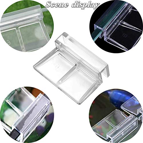 NC 16 Pcs Fish Tanks Glass Cover Clip 6mm Transparent Aquarium Fish Tanks Support Holder Universal Acrylic Lid Clips for Rimless Aquariums - Image 5