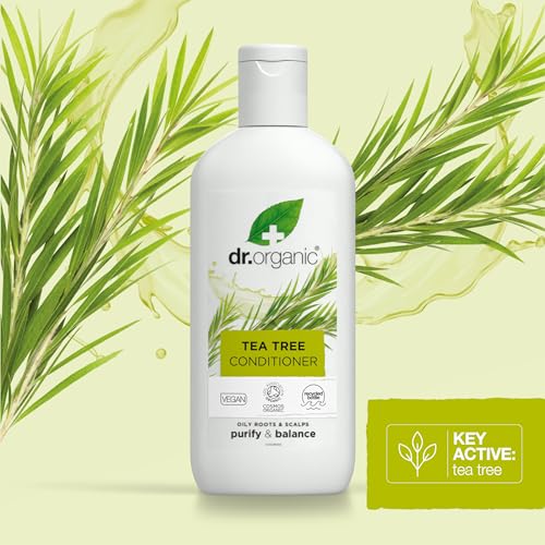 Dr Organic Tea Tree Conditioner, Purifying, Oily Roots & Scalps, Mens, Womens, Natural, Vegan, Cruelty-Free, Paraben & SLS-Free, Certified Organic, 265ml, Packaging may vary - Image 7